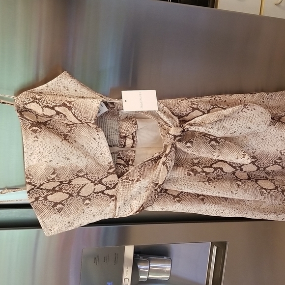 💕ZIMMERMANN💕 Bellitude Cutout Snake-Print Linen Midi Dress US 10 NWT - Picture 12 of 17